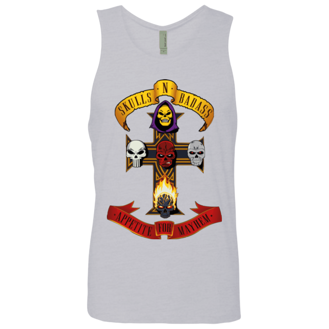 T-Shirts Heather Grey / Small Skull And Badass Men's Premium Tank Top