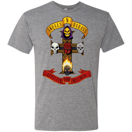 T-Shirts Premium Heather / Small Skull And Badass Men's Triblend T-Shirt