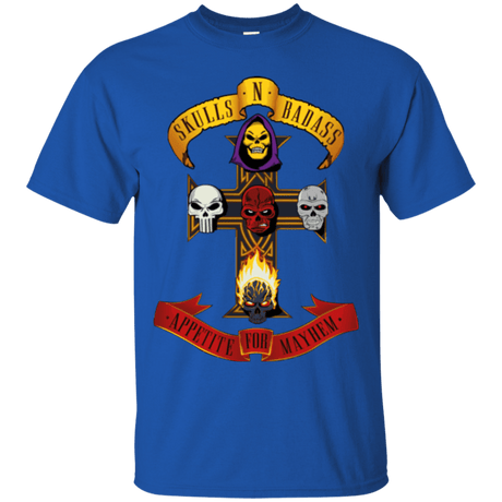 T-Shirts Royal / Small Skull And Badass T-Shirt