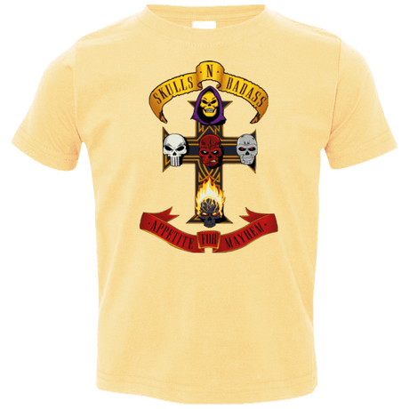 T-Shirts Butter / 2T Skull And Badass Toddler Premium T-Shirt