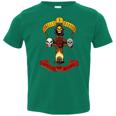 T-Shirts Kelly / 2T Skull And Badass Toddler Premium T-Shirt