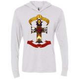 T-Shirts Heather White / X-Small Skull And Badass Triblend Long Sleeve Hoodie Tee