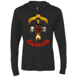 T-Shirts Vintage Black / X-Small Skull And Badass Triblend Long Sleeve Hoodie Tee