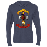 T-Shirts Vintage Navy / X-Small Skull And Badass Triblend Long Sleeve Hoodie Tee