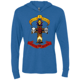 T-Shirts Vintage Royal / X-Small Skull And Badass Triblend Long Sleeve Hoodie Tee