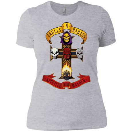 T-Shirts Heather Grey / X-Small Skull And Badass Women's Premium T-Shirt