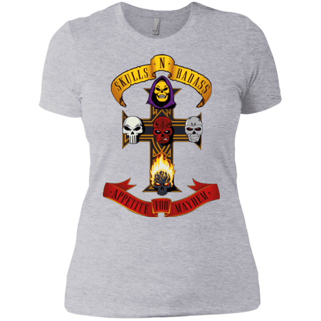 T-Shirts Heather Grey / X-Small Skull And Badass Women's Premium T-Shirt