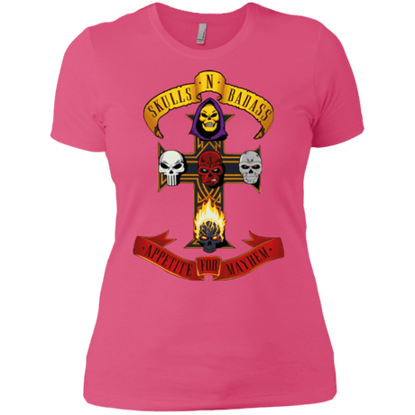 T-Shirts Hot Pink / X-Small Skull And Badass Women's Premium T-Shirt