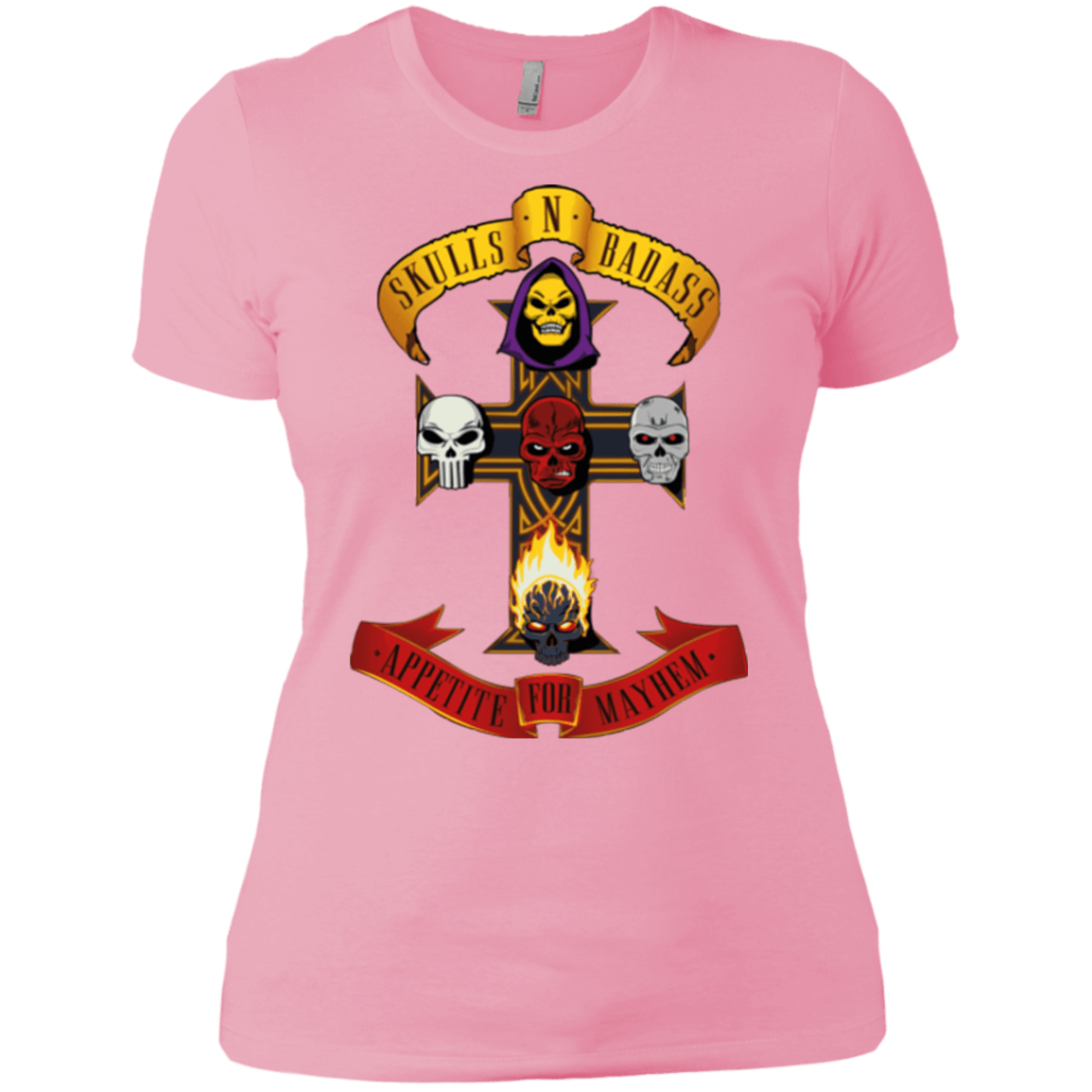 T-Shirts Light Pink / X-Small Skull And Badass Women's Premium T-Shirt