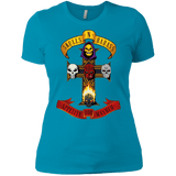 T-Shirts Turquoise / X-Small Skull And Badass Women's Premium T-Shirt
