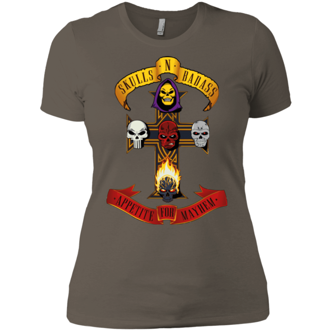 T-Shirts Warm Grey / X-Small Skull And Badass Women's Premium T-Shirt