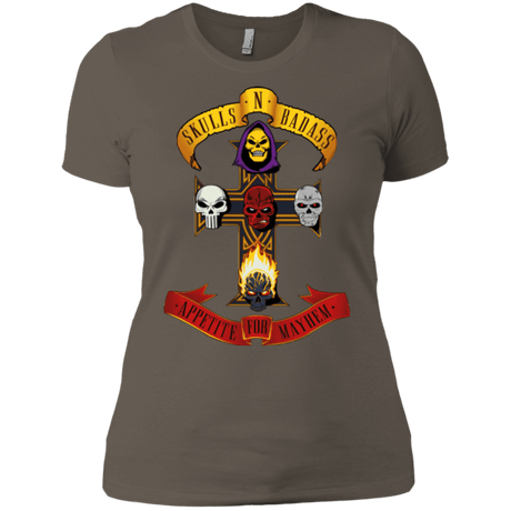 T-Shirts Warm Grey / X-Small Skull And Badass Women's Premium T-Shirt