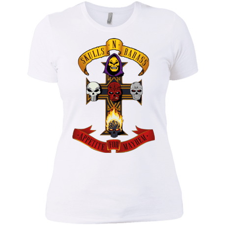 T-Shirts White / X-Small Skull And Badass Women's Premium T-Shirt