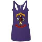 T-Shirts Purple / X-Small Skull And Badass Women's Triblend Racerback Tank