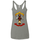 T-Shirts Venetian Grey / X-Small Skull And Badass Women's Triblend Racerback Tank