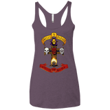 T-Shirts Vintage Purple / X-Small Skull And Badass Women's Triblend Racerback Tank
