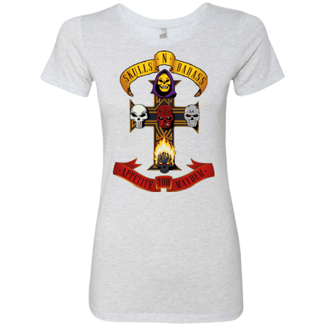 T-Shirts Heather White / Small Skull And Badass Women's Triblend T-Shirt