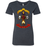 T-Shirts Vintage Navy / Small Skull And Badass Women's Triblend T-Shirt