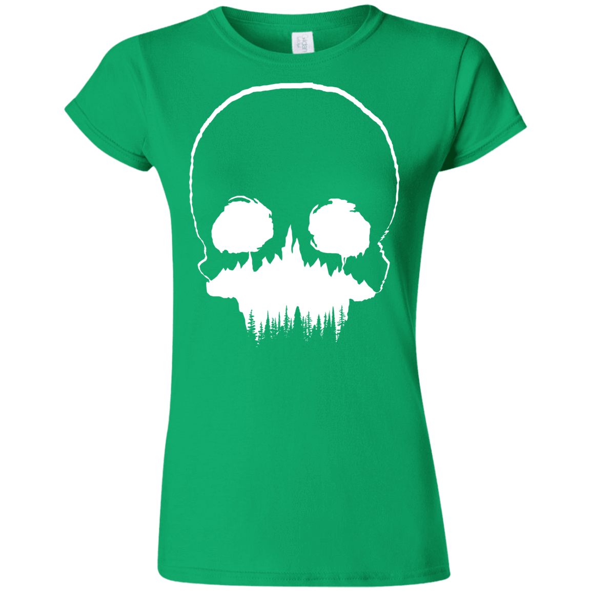 T-Shirts Irish Green / S Skull Forest Junior Slimmer-Fit T-Shirt