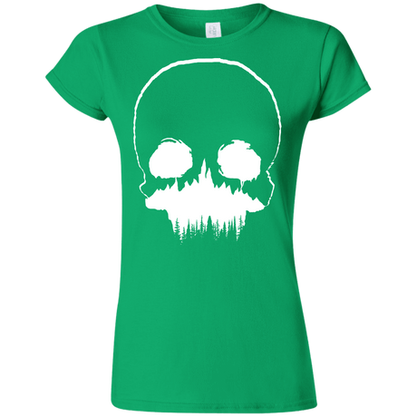 T-Shirts Irish Green / S Skull Forest Junior Slimmer-Fit T-Shirt