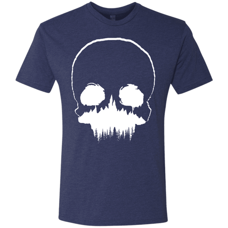 T-Shirts Vintage Navy / S Skull Forest Men's Triblend T-Shirt