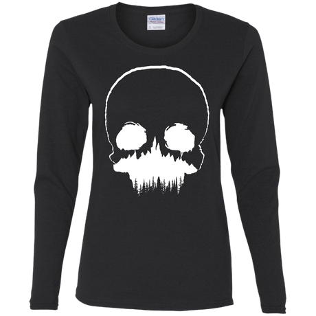 T-Shirts Black / S Skull Forest Women's Long Sleeve T-Shirt