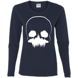 T-Shirts Navy / S Skull Forest Women's Long Sleeve T-Shirt