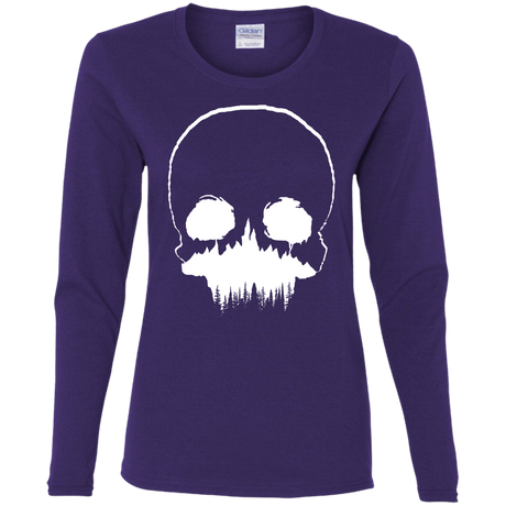 T-Shirts Purple / S Skull Forest Women's Long Sleeve T-Shirt