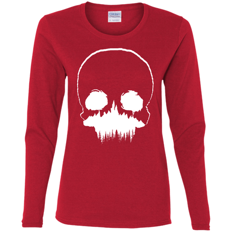 T-Shirts Red / S Skull Forest Women's Long Sleeve T-Shirt