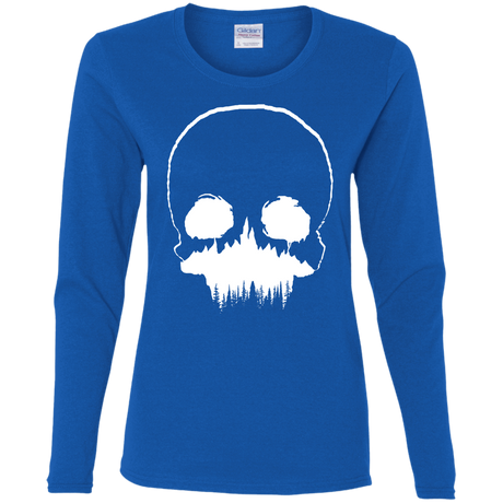T-Shirts Royal / S Skull Forest Women's Long Sleeve T-Shirt