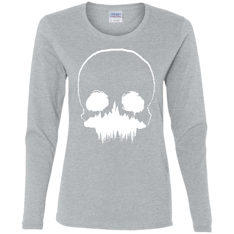 T-Shirts Sport Grey / S Skull Forest Women's Long Sleeve T-Shirt