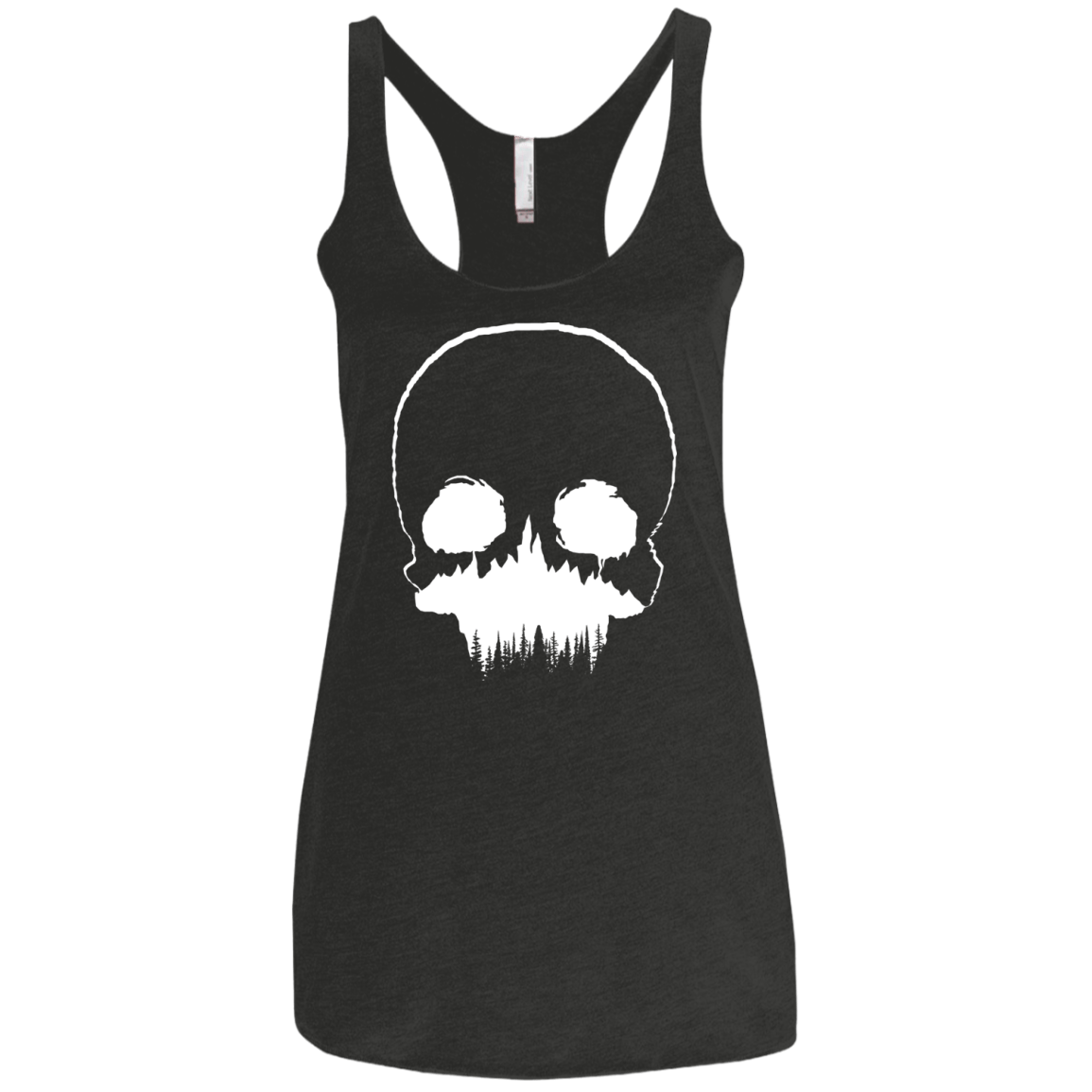 Skull Forest Women's Triblend Racerback Tank