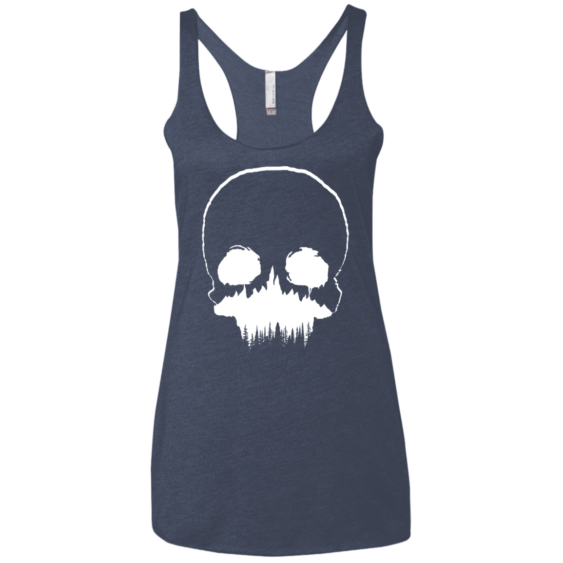 Skull Forest Women's Triblend Racerback Tank