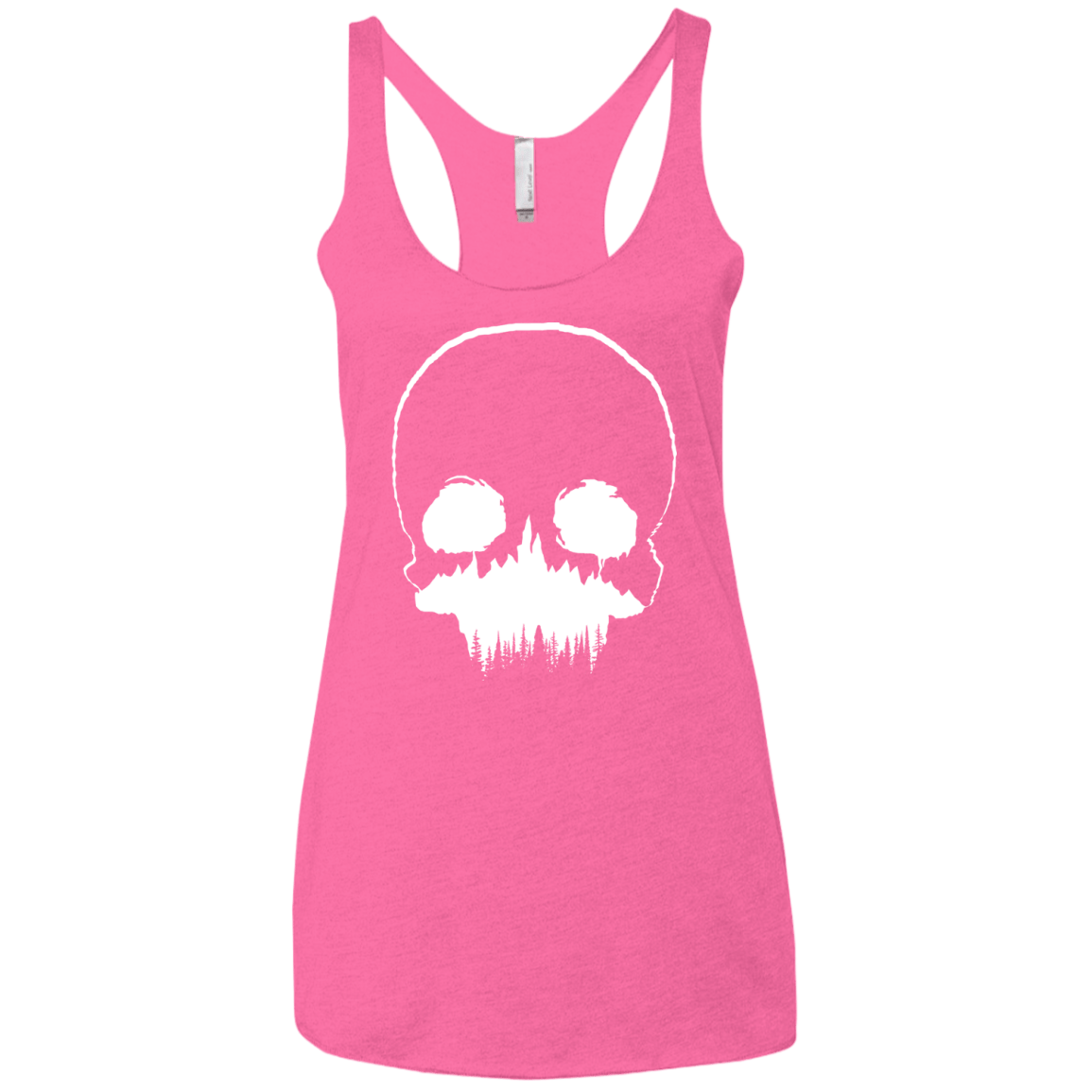 Skull Forest Women's Triblend Racerback Tank