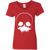 T-Shirts Red / S Skull Forest Women's V-Neck T-Shirt