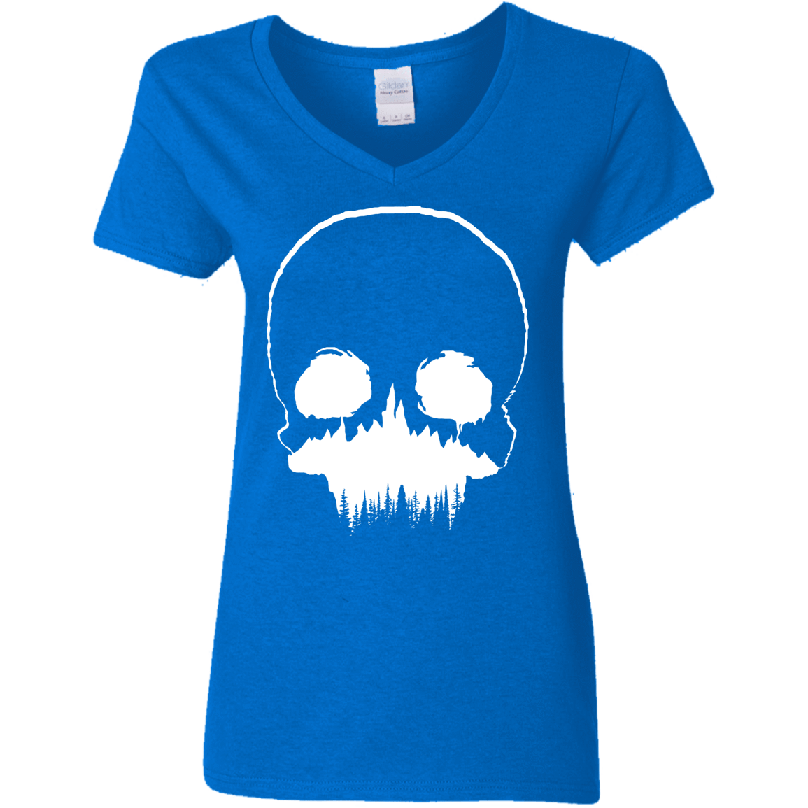 T-Shirts Royal / S Skull Forest Women's V-Neck T-Shirt