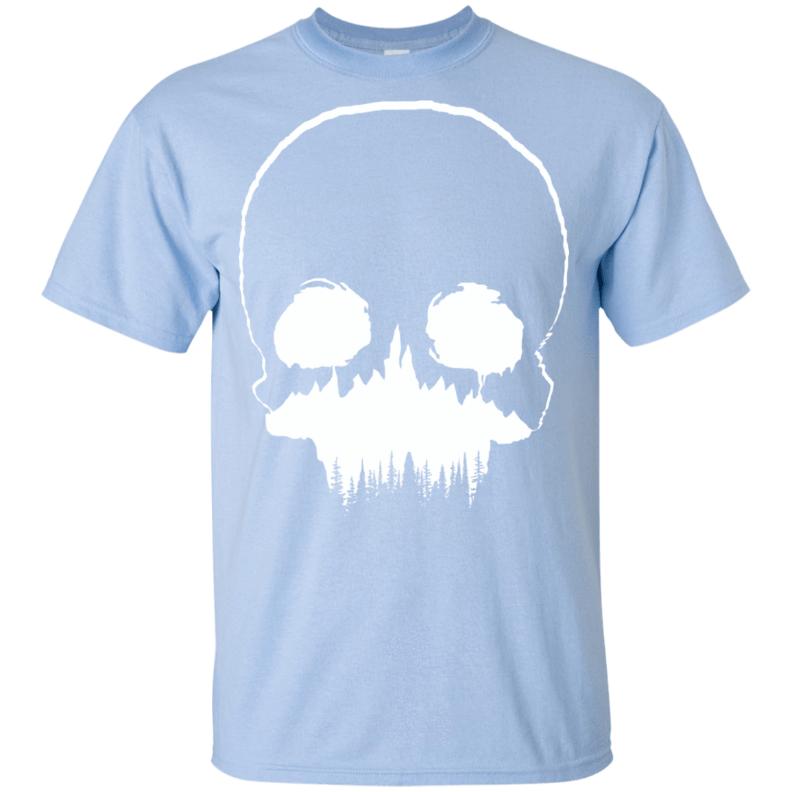 T-Shirts Light Blue / YXS Skull Forest Youth T-Shirt