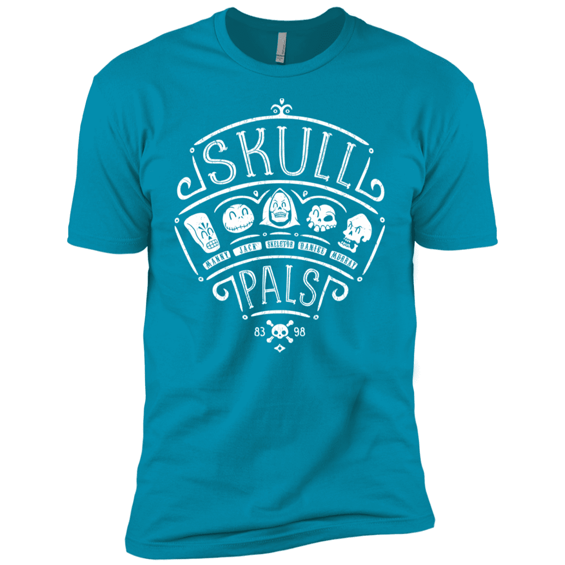 T-Shirts Turquoise / YXS Skull Pals Boys Premium T-Shirt
