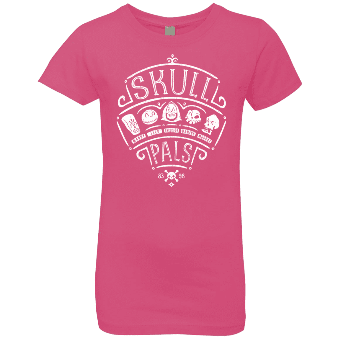 T-Shirts Hot Pink / YXS Skull Pals Girls Premium T-Shirt