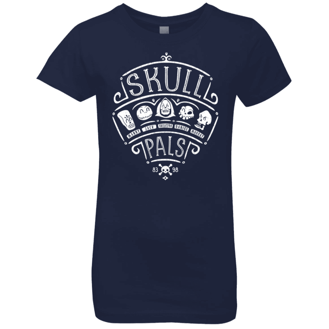 T-Shirts Midnight Navy / YXS Skull Pals Girls Premium T-Shirt