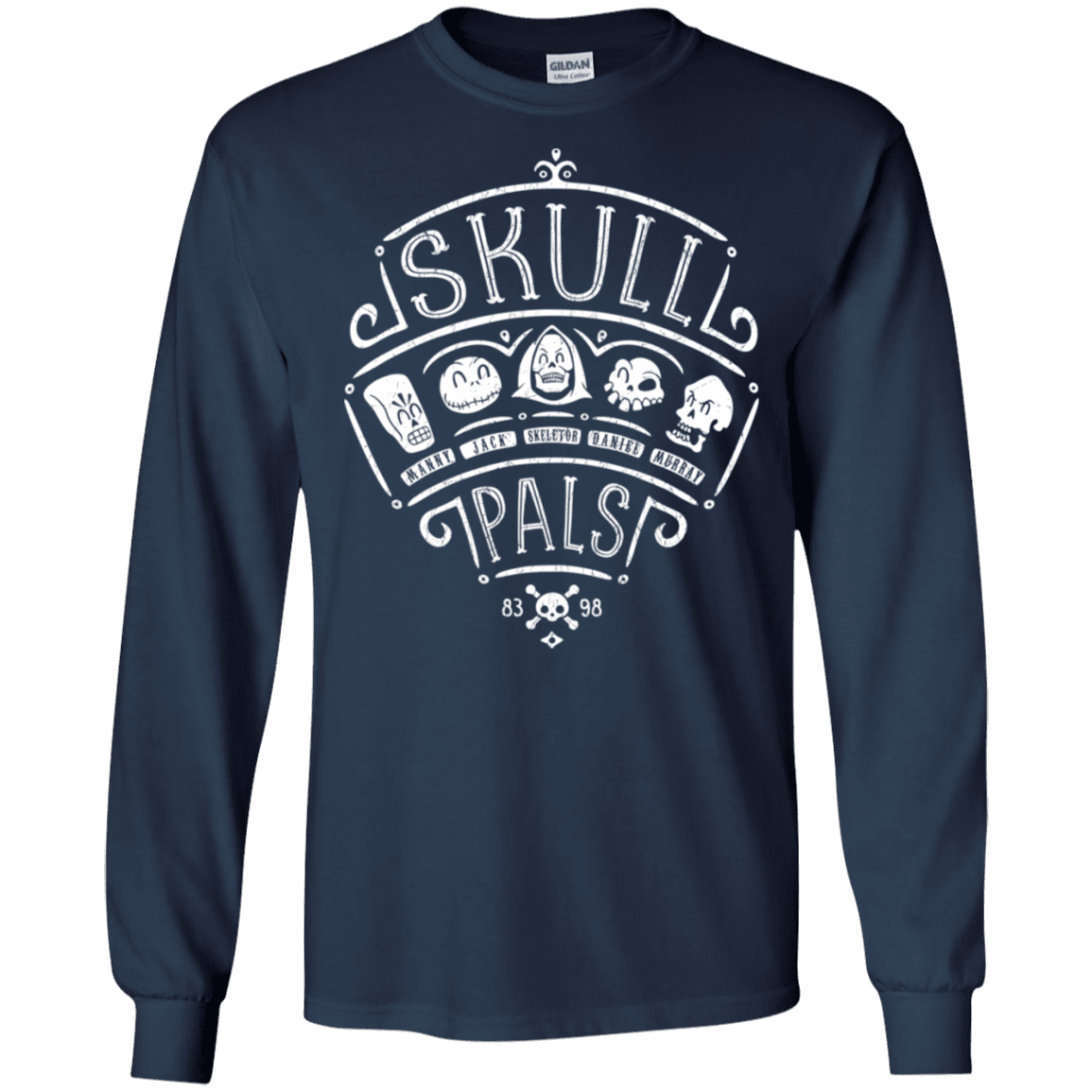 T-Shirts Navy / S Skull Pals Men's Long Sleeve T-Shirt