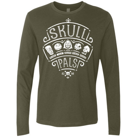 T-Shirts Military Green / S Skull Pals Men's Premium Long Sleeve