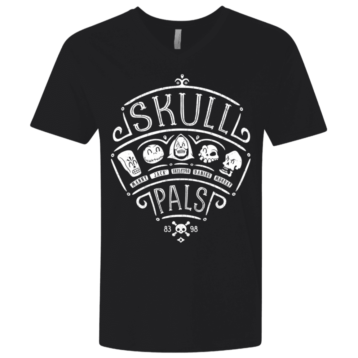 T-Shirts Black / X-Small Skull Pals Men's Premium V-Neck