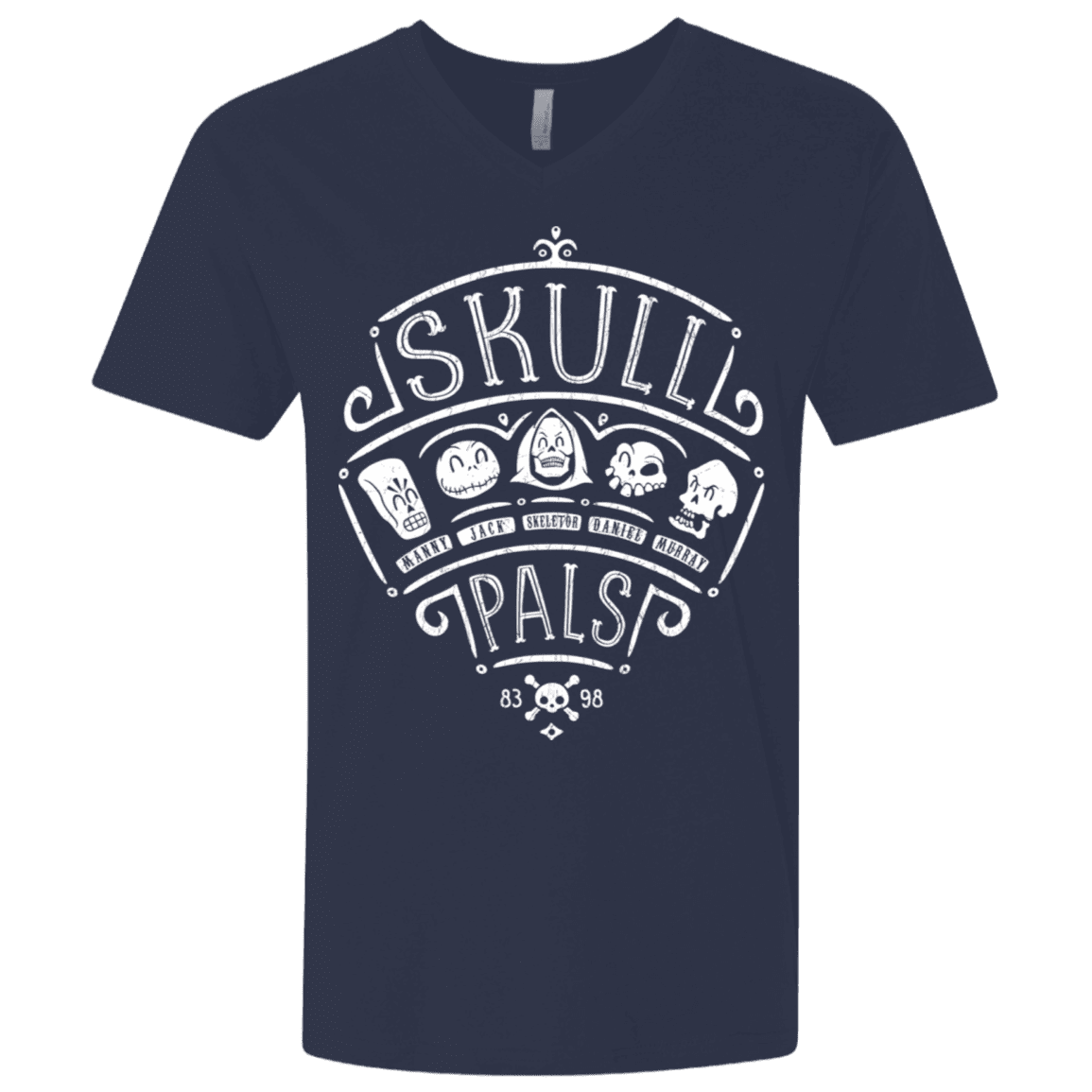 T-Shirts Midnight Navy / X-Small Skull Pals Men's Premium V-Neck