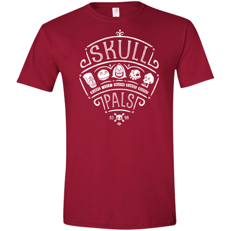 T-Shirts Cardinal Red / S Skull Pals Men's Semi-Fitted Softstyle