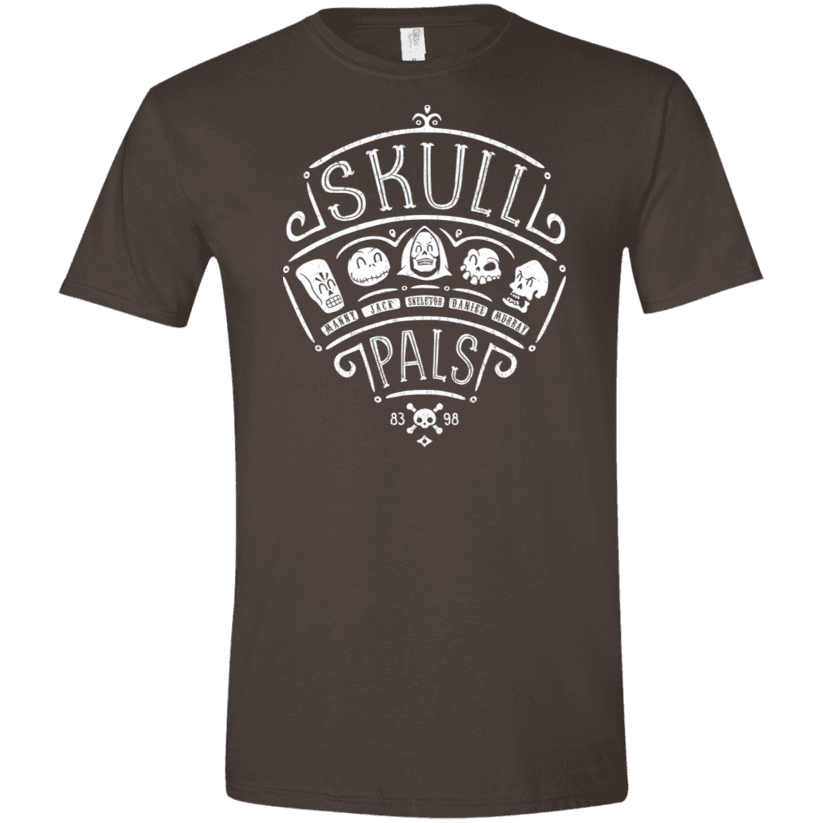 T-Shirts Dark Chocolate / S Skull Pals Men's Semi-Fitted Softstyle