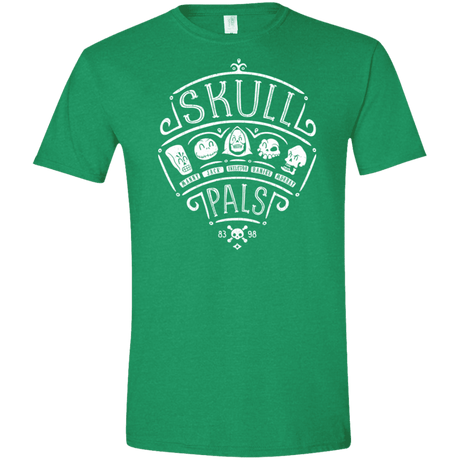 T-Shirts Heather Irish Green / S Skull Pals Men's Semi-Fitted Softstyle