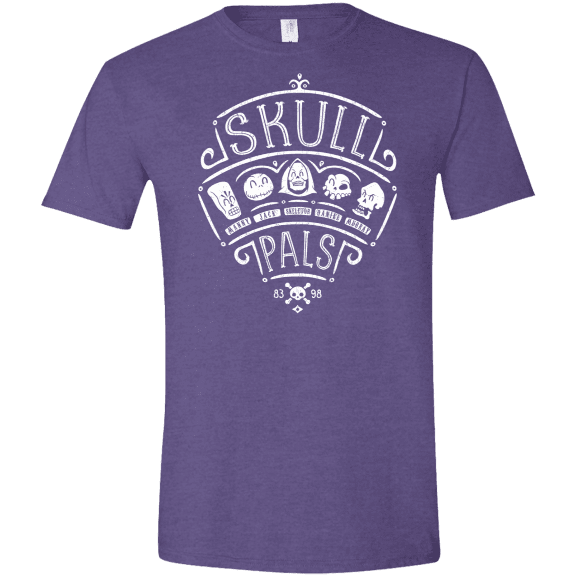 T-Shirts Heather Purple / S Skull Pals Men's Semi-Fitted Softstyle