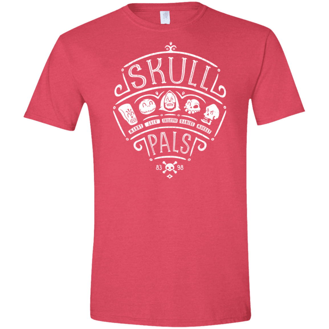 T-Shirts Heather Red / S Skull Pals Men's Semi-Fitted Softstyle
