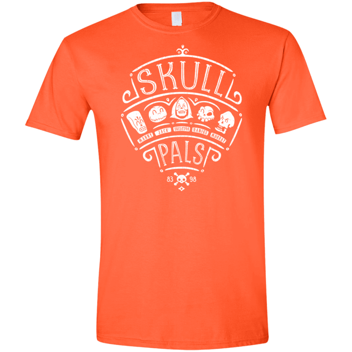 T-Shirts Orange / S Skull Pals Men's Semi-Fitted Softstyle